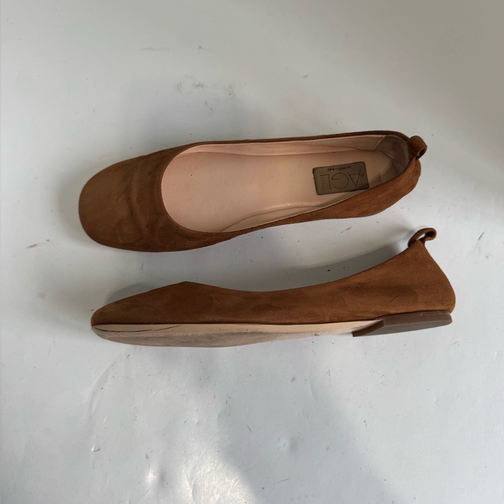 AGL Cognac Brown Kim Suede Ballet Flats Womens EU 40 - Picture 6 of 16